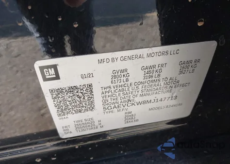 2021 Buick Enclave Awd Avenir из США, поврежденный, VIN 5GAEVCKW8MJ147713